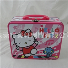 【爆款】精美手挽铁盒午餐方形铁盒马口铁盒金属盒tinbox