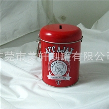 【爆款】带锁圆储存铁罐铁盒马口铁盒金属铁盒储钱罐tinbox