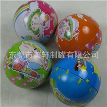 【爆款】球型包装铁罐铁盒金属圣诞铁盒马口铁盒tinbox