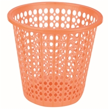 泓廷厂家直销8001低压不碎纸篓/PE圆镂空家居清洁用品垃圾桶批发