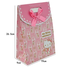 工厂直销韩式粘扣袋喜糖袋kitty礼品袋纸袋手提袋中号现货混批