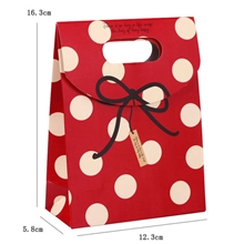 工厂批发婚庆礼品袋暗红底纸质翻盖包装袋小号纸袋S09-160