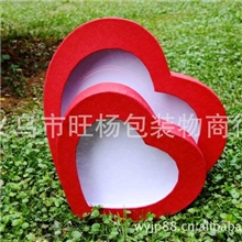 礼品盒99朵川崎玫瑰礼盒大红爱心巧克力盒子厂家开窗礼物盒子