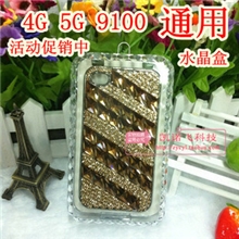 批发苹果iphone4iphone59100手机壳包装透明水晶盒保护套包装盒