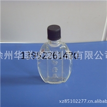 供应透明扁形10毫升风油精玻璃瓶，及配套瓶盖，内塞，玻璃瓶厂家