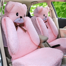 新款冬季卡通黛莉熊立体汽车坐垫冬季坐垫汽车用品厂家直销暖垫