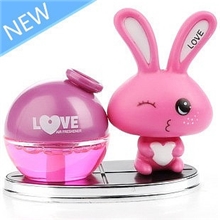 汽车用品车用香水新款爱心兔子香love兔汽车香水座车载香水座M