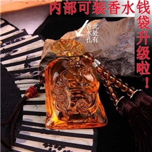 热销汽车挂件一件代发车挂高档汽车琉璃挂件钱袋车挂汽车用品批发