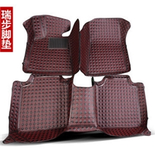 全包围脚垫双色绣花皮革大包围批发轿车地垫专车专用定制