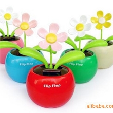 汽车太阳能摇摆花太阳能苹果花太阳花太阳能摇摆花红蓝绿粉