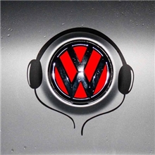 N-00416厘米宽大众耳机标反光贴纸汽车用品个性车贴批发