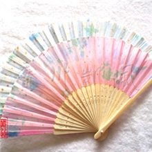 厂家直销---仕女扇(浅色)仕女印花扇工艺折叠扇扇子批发