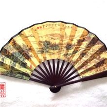 7寸折扇子双面绢布扇子竹扇中国复古扇子男扇子十大元帅