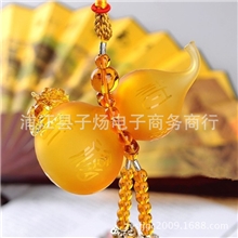 一件代发汽车挂件葫芦车饰品琉璃葫芦车内挂饰香水挂件带貔貅