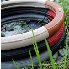 2013新款透气防滑吸汗汽车真皮方向盘套厂价批发汽车用品批发