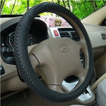 热销款真皮手工编织方向盘套二层皮把套真皮把套四季通用款