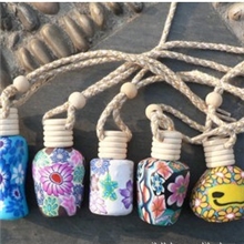 软陶车载香薰挂件汽车香水挂件l软陶精油瓶，软陶香水瓶子混批