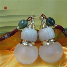 汽车香水挂饰葫芦形状汽车挂件批发汽车香水挂饰镀金原木空瓶