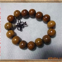 厂家供应绿檀佛珠直径15mm现特价手链