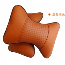 热销高档丹尼皮头枕车用颈枕皮头枕竹炭皮头枕汽车头枕