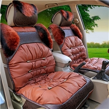 冬季汽车坐垫通用仿羊毛皮革汽车座垫毛绒车垫库存清仓
