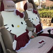 厂家直销Hellokitty正品汽车坐垫四季垫卡通座垫8件套买就送