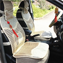 汽车坐垫夏季坐垫四季通用亚麻冰丝座垫冰丝凉垫车垫套汽车用品