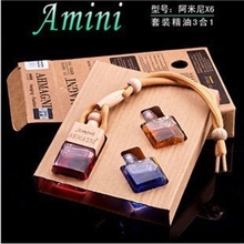 Amini阿米尼汽车挂饰香水车载香水汽车香水车用香水三瓶套装X6