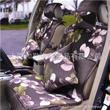 小清新印花汽车座垫套装四季通用座垫汽车坐垫10件套