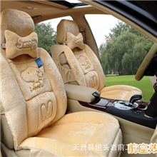 卡通坐垫短毛绒汽车坐垫立体吏努比汽车座垫新款汽车坐垫冬季