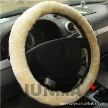 澳腾品牌新款方向盘套羊剪绒羊毛把套真皮汽车方向盘套批发