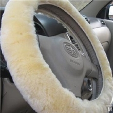 厂家批发【整皮】冬季澳洲羊剪绒羊毛汽车方向盘套真皮汽车把套