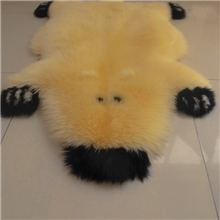 羊毛地毯，熊形长毛卡通可爱卧室客厅地毯床边毯，沙发垫可定做