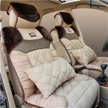 最新款冬垫羽绒汽车座垫高档狐狸毛坐垫厂家直销批发零售