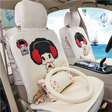 夏季冰丝座垫卡通座垫女性座垫速腾迈腾科鲁兹座垫