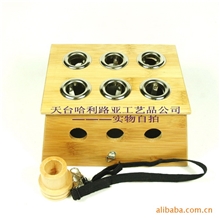 竹制艾炙盒温炙盒艾炙盒6孔艾炙用品艾合香薰合