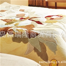 厂家供应澳祥羊剪绒床毯保暖澳毛床毯皮毛一体床毯批发