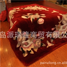 厂家生产大气品位羊剪绒床毯皮毛一体床毯1.5*200cm
