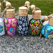 汽车挂件全包软陶精油瓶，香水瓶，20多种款式，支持混批