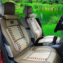 鱼乐圈汽车坐垫新款座垫夏季四季通用竹片草编凉垫座套用品批发