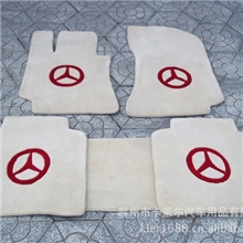 奔驰汽车脚垫S350/GLK/S260纯羊毛脚垫SLK/E300加厚脚垫