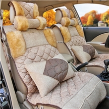厂家直销供应精品羽绒坐垫高仿狐狸毛保暖汽车坐垫冬季坐垫