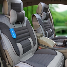 热卖新款汽车坐垫带头枕汽车坐垫亚麻汽车坐垫四季垫汽车坐垫