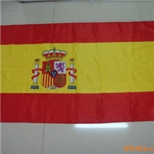 供应波力斯西班牙国旗铜扣68D涤纶