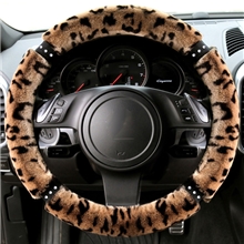 汽车美容装潢内饰用品厂家直销新款通用秋冬毛绒汽车方向盘套把套