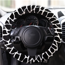新款汽车美容装潢内饰用品厂家批发通用秋冬毛绒汽车方向盘套把套