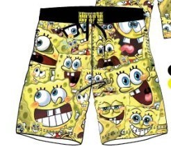 热转移印花；沙滩裤卡通人物印花