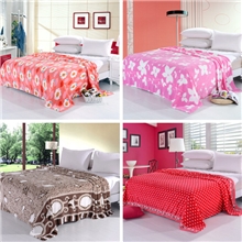 常熟富强厂家直销空调四季通用印花素色不掉色珊瑚绒舒棉绒毛毯