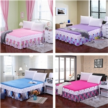 厂家直销2013新款双单人加厚保暖全棉法兰绒毛毯床裙床罩床笠套件