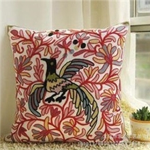 抱枕厂家直销棉麻刺绣抱枕凤凰图腾系列抱枕套婚庆礼品订制批发